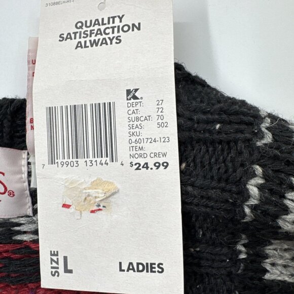 Vintage Christmas Fair Isle Wool Blend Sweater Womens Large Pullover Holiday NEW - Picture 5 of 13